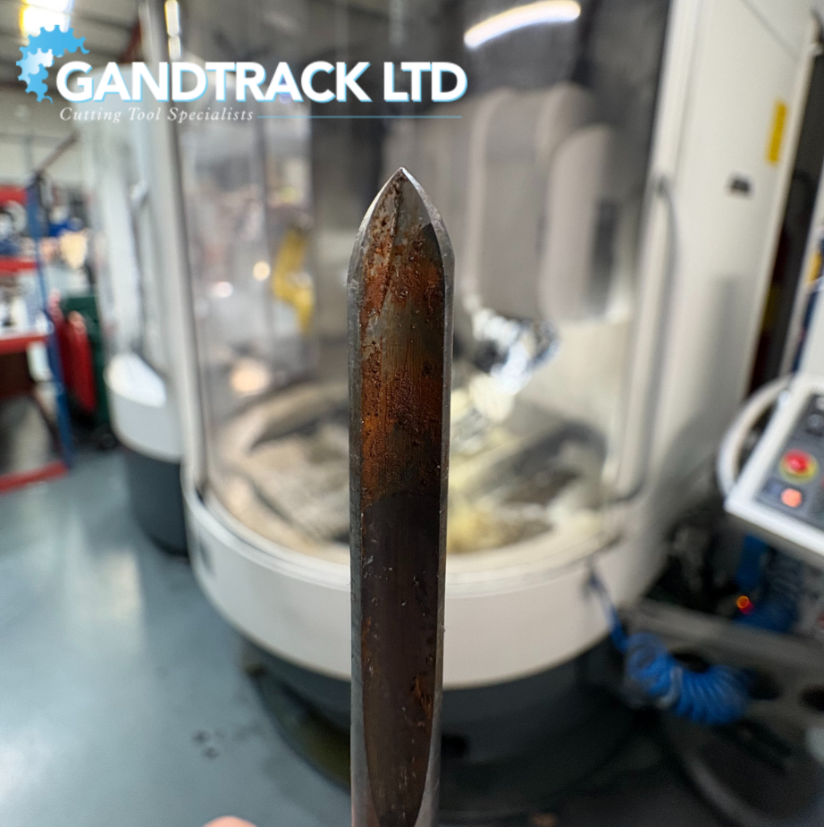 Worn carbide drill at Gandtrack